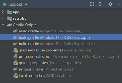 Navigate to your app's build.gradle